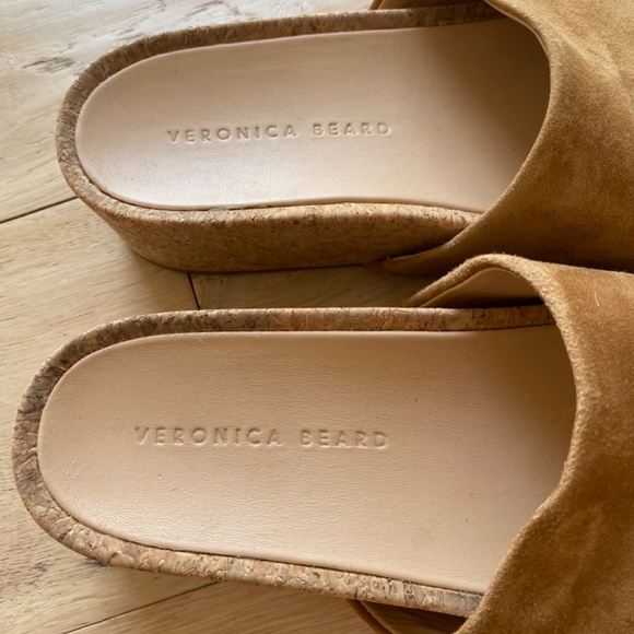 Veronica Beard Tan Suede Sandals Size 7 - Picture 2 of 8